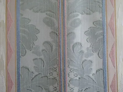 WIDE STRIPE MOIRE PATTERN DAMASK DECORATIVE UPHOLSTERY 57 Wx86 L FABRIC • $24