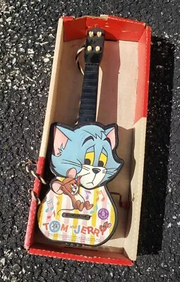 TOM & JERRY MATTEL MUSIC MAKER TOY GUITAR Ukulele  1965 With Box Non Working • $59.99