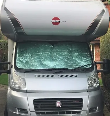 Motorhome Thermal Silver Screen Camper Van Fiat Ducato Peugeot Boxer Black Out • $93.34