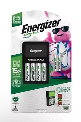 Energizer Rechargeable AA And AAA Battery Charger 4AA & 2AAA Batteries Included • $23.98