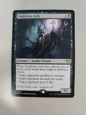 MTG Vindictive Lich Commander Masters 0196 Regular Rare • $1.99