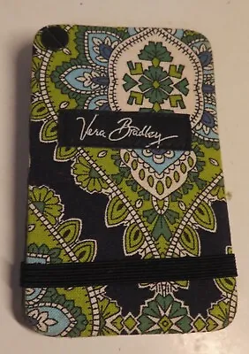 Vera Bradley Card Fan Green Cambridge Credit Card Holder Wallet Rare 2 5/8  X 4  • $31.47