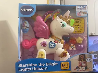 NEW Vtech Starshine Bright Lights Unicorn - Teaches - Talking - Sounds - Lights • $19.99