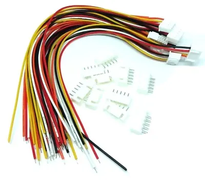 RC JST 5 Pins XH 2.54mm 200mm 26AWG Cable Connectors Male Female Plugs 10 Sets • £19.93