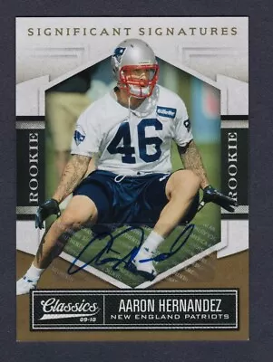 2010 Panini Classics Aaron Hernandez RC Auto /499  • $90