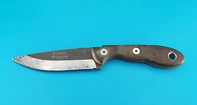 TOPS Scandi Trekker Fixed Knife Canvas Micarta Handle X-2435 NO RESERVE! • $31