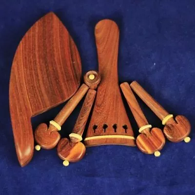 1set New Natural Rosewood 4/4 Violin Accessories Peg Tailpiece Chinrest Endpin • $15.99