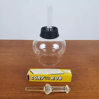 $45 • Buy Vtg CORY DRU Top Chamber Bowl Vacuum Pot Coffee Maker Glass Filter Rod