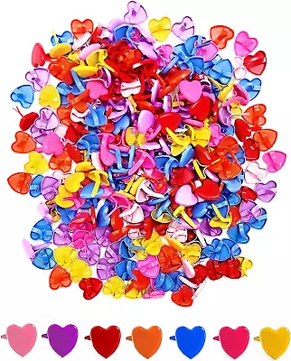 250Pcs Split Pins Scrapbooking Brads Heart Split Pin Multicolor Metal Paper Fa • £5.87