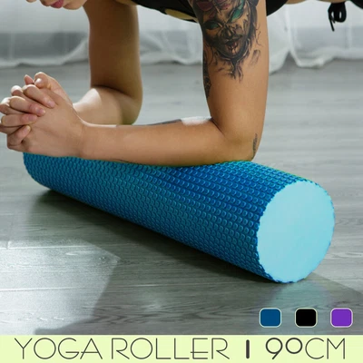 $24.99 • Buy EVA Foam Roller Long Physio Yoga Fitness GYM Pilate Exercise Back Training 90CM