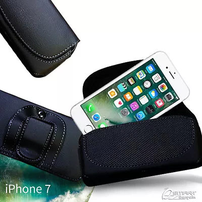 Side Flip Leather Holster Pouch Belt Clip Case Cover For IPhone 7 IPhone 7 Plus • £3.70