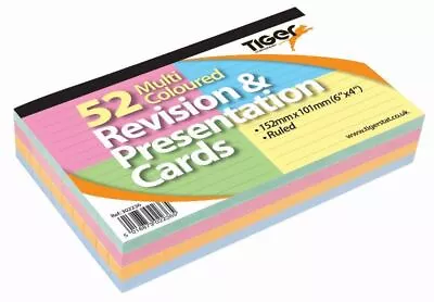 Ruled Lined 52 Colour Revision Record Cards Flash Index School College Office UK • £2.99