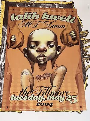 Talib Kweli MF DOOM Original Concert Poster From San Francisco 2004 Fillmore • $60