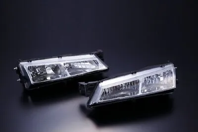 D-MAX For NISSAN S14 200SX Kouki Silvia Crystal Headlights SET Chrome TYPE JDM • $429.50