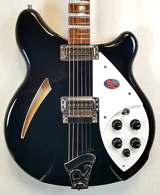Rickenbacker 360 JetGlo Deluxe Thinline Electric Guitar 21 Fret  R  Tuners HC • $2499