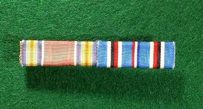 Authentic WWII USAAF American Campaign Ribbon & American Victory Ribbon Bar PB  • $4.95