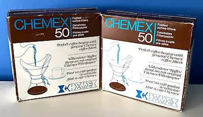 Vtg Lot Of 2 Chemex 50 Natural Bonded Coffee Filters-100 Filters-made In Usa-nib • $8
