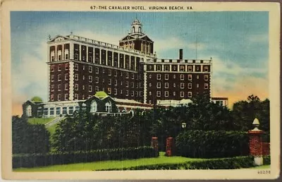 The Cavalier Hotel Virginia Beach Virginia 1942 Vintage Posted • $4.95