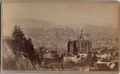 Large Cabinet Photo Card - Mt. Hood From Portland  Oregon • $3.95