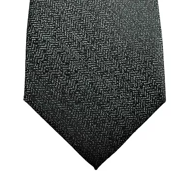 Alfani Mens Slim Herringbone Neck Tie Black 2.75  • $12.97