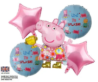 £4.90 • Buy 5pcs PEPPA PIG George Foil Balloons Children Birthday Party Decoration 