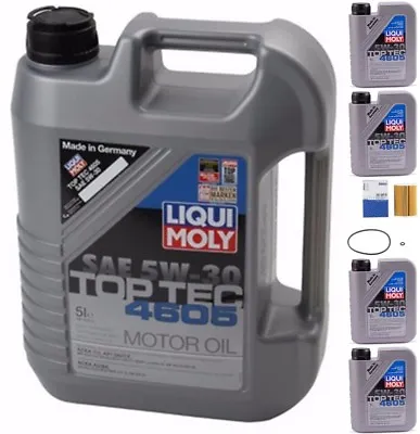 Oil Change Kit W/Liqui Moly Top Tech 4605 5W-30 Full Sythetic + MAHLE Oil Filter • $134.32