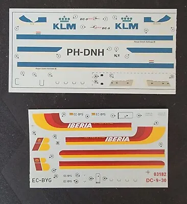 1/144 - Airfix Decal - Iberia & Bklm - Douglas Dc-9-30 - 03182 • $5