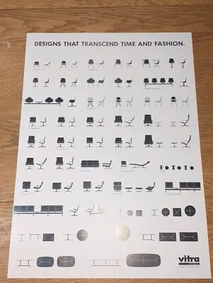 VITRA / CHARLES EAMES POSTER - Designs That Transcend Time And Fashion • £8