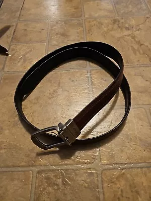 Columbia Wide Brown Genuine Leather Work Belt - Men's Size 46 • $14