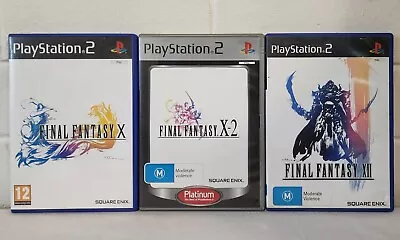 Final Fantasy X X-2 XII PS2 Bundle Lot Complete W/Manual Sony PAL [Working] • $39.99
