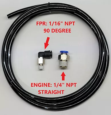 $38.75 • Buy Aeromotive Fuel Pressure Regulator Air Fitting Push Lock Line Kit  Boost Vacuum 
