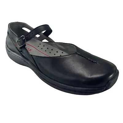 KLOGS Mary Jane Flat Clogs Women’s Size 9 Black Leather Comfort Work Nurse Shoes • $29.97