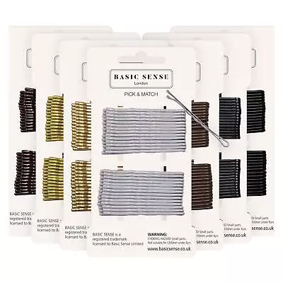 BasicSense 30pcs Wave Metal Bobby Hair Pins Clips Up Do Wedding HairStyling  • £2.99