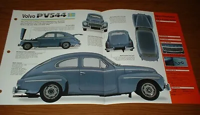 ★★1963 Volvo Pv544 Sport Spec Sheet Brochure Poster Print Photo Pv 544 63 58-65★ • $12.99
