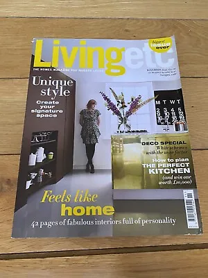 £4.49 • Buy Living Etc Magazine - November 2010 - FREE U.K SHIPPING