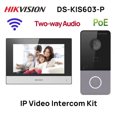 Hikvision 2MP Video Intercom Kit Wifi Door Station 2-way Audio PoE DS-KIS603-P • $227.05