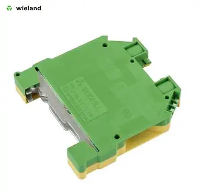 £3.65 • Buy Wieland 10mm Earth Din Rail Terminal Green / Yellow For 35mm DIN Rail WKN10SLU