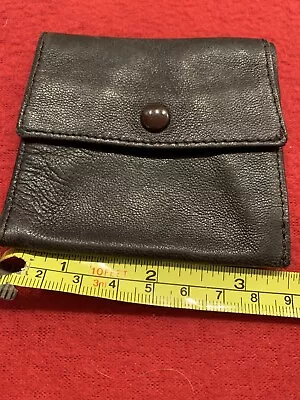 Vintage LONGCHAMP Soft Brown Leather Coin Holder  • $18.99