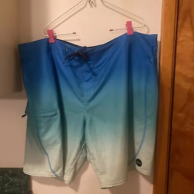 O'NEILL HYPERFREAK Men's Board Shorts Size 44 Drawstring Ombre Blue SEE NOTE • $8