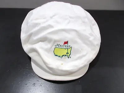 VINTAGE Masters Hat Cap Strap Back White Augusta National Flat Cap Newsboy Mens • $15.10