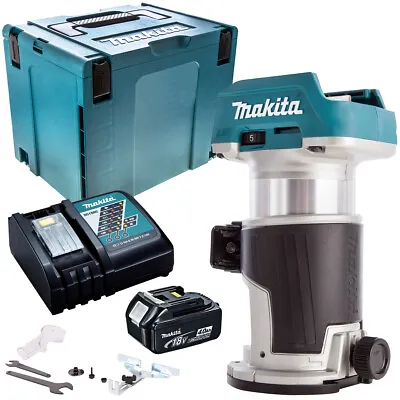 Makita DRT50ZJ 18V LXT Brushless Router Trimmer With 1 X 4.0Ah Battery & Charger • £279