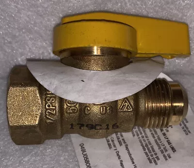 Pro Line 114-523 Natural Gas Or LP Shut Off Valve1/2” X 1/2” Forged Brass NEW • $12.25