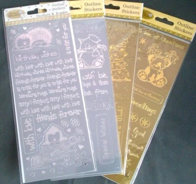 £1.75 • Buy Daisy & Dandelion ~ Peel Off Stickers ~ Choices, Christmas Birthday, Gold Silver
