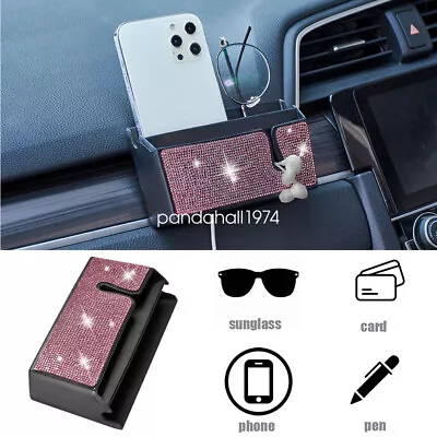 Bing Car Accessories Dashboard Organizer Storage Box Phone Holder Bag Pink • $20.57