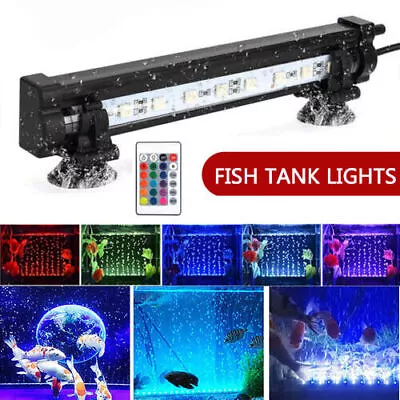 £14.69 • Buy Aquarium Fish Tank 5050 RGB LED Strip Light Bar Lamp Submersible Lights UK Plug