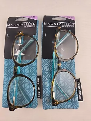 Foster Grant Reading Glasses Bryn Magnivision +3.25 (2 Pc ) • $29.95