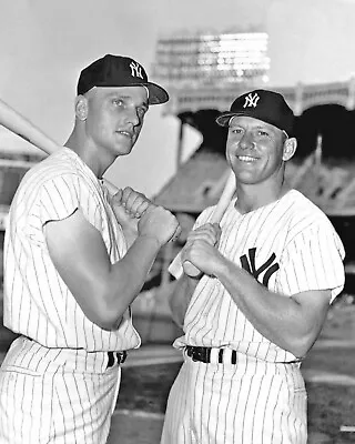 New York Yankees MICKEY MANTLE And ROGER MARIS Glossy 8x10 Photo Print Poster • $5.49