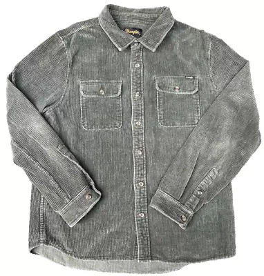 Wrangler Men’s Corduroy Khaki Long Sleeve Size XL Button Up Collared Shirt • $76