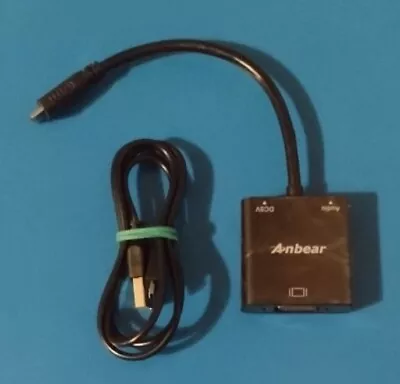 Anbear Micro HDMI To VGAMale To Female Video Converter Adapter Gold Plated • $5.99