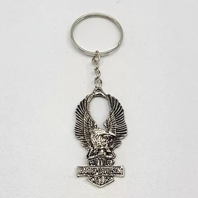 ⭐️ Harley Davidson Motorcycle Eagle Bar & Shield Keychain Key Ring Chain • $10.99